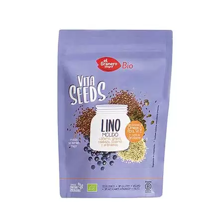 Vita Seeds - Lino Molido - Cañamo, Girasol y Calabaza