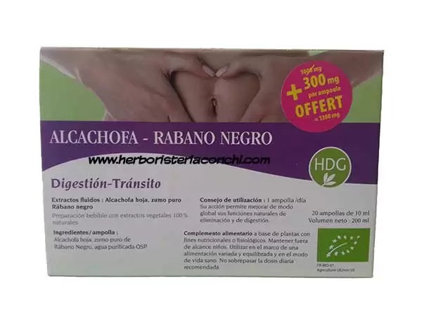 Alcachofa - Rabano Negro - BIO - 20 Ampollas