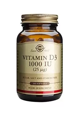 Vitamina D3 - 1000 UI (15 µg) - 100 Cápsulas Blandas