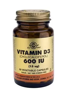 Vitamina D3 - 600 UI (15 µg) - 100 Cápsulas Vegetales