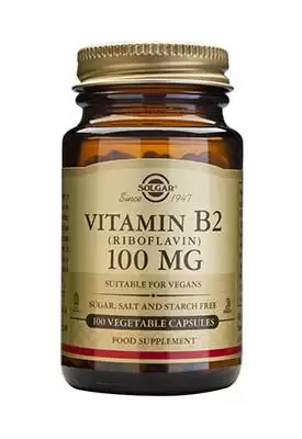 Vitamina B2 - 100 mg  - 100 Cápsulas Vegetales