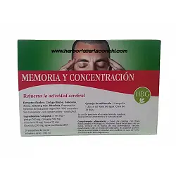 Memoria y Concentración - 20 Ampollas