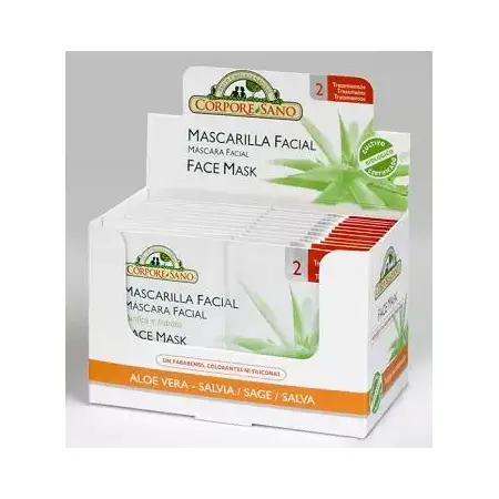 Mascarilla Facial - Aloe Vera y Salvia - 7,5ml x 2