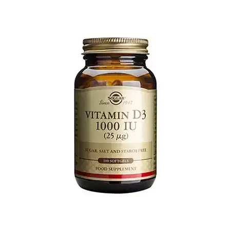 Vitamina D3 - 1000 UI (15 µg) - 100 Cápsulas Blandas