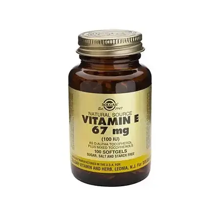 Vitamina E - 100 UI (67 mg) - 100 Cápsulas Blandas